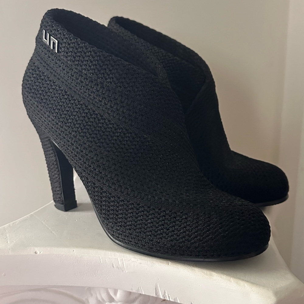 United Nude Folded Hi Woven Black Ankle Boots - Picture 3 of 11